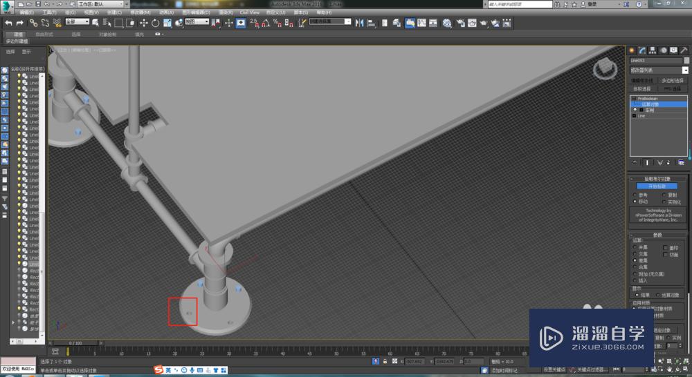 3DMax中Proboolean提示运算对象自交怎么解决？