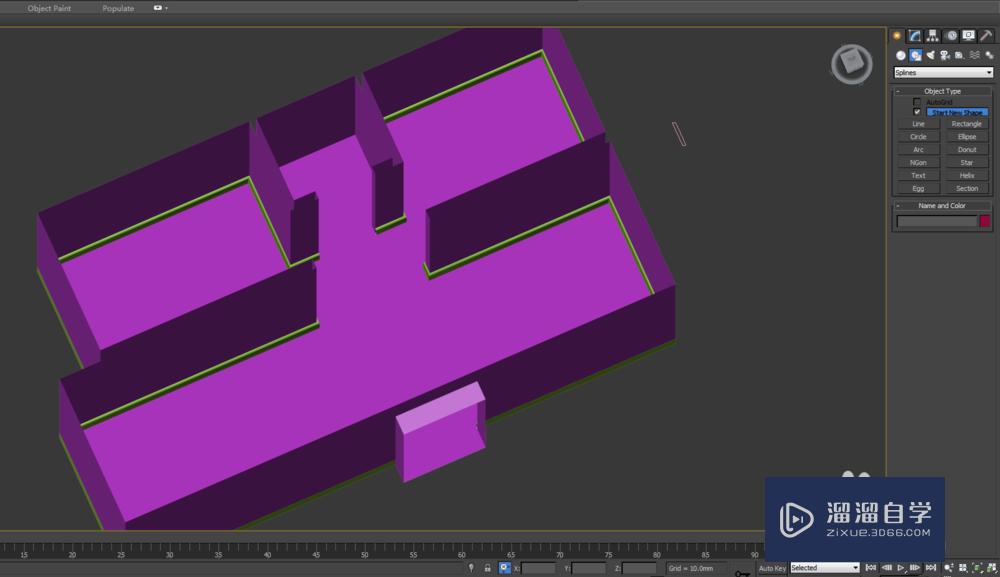 3D Max 快速踢脚线建模