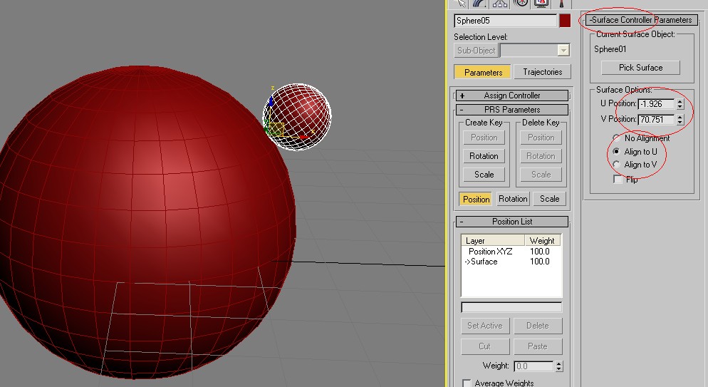 3DMax球体相切