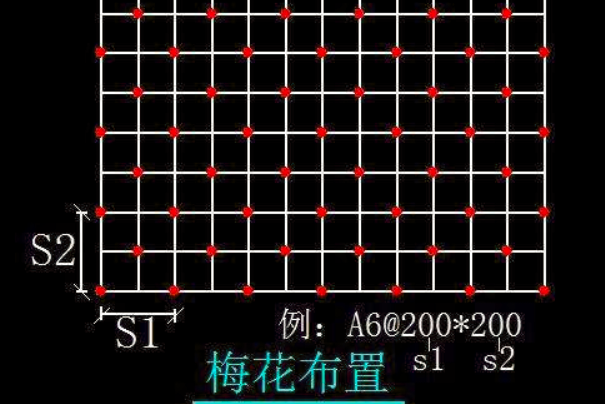 桩的平面布置是梅花形的，个数怎么计算？