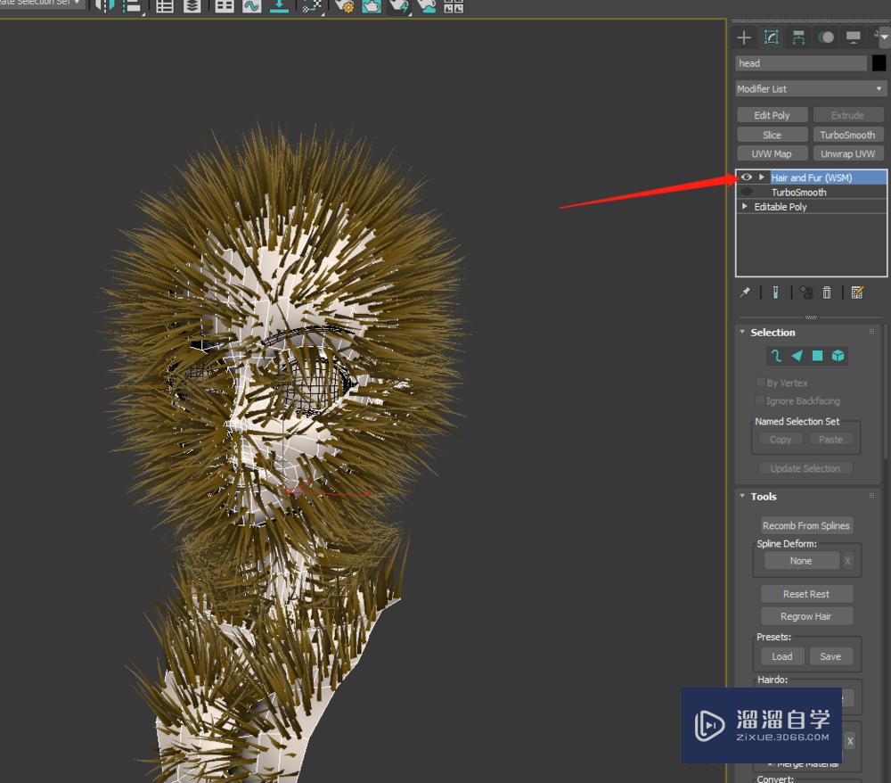 3DMax人物头发怎么做？