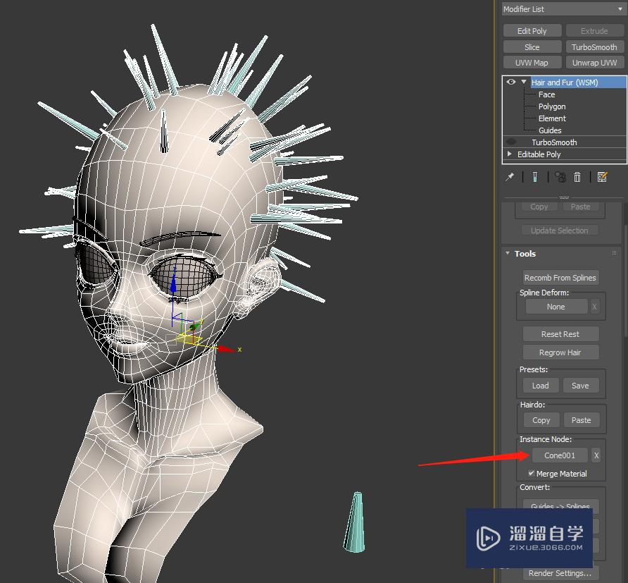 3DMax人物头发怎么做？