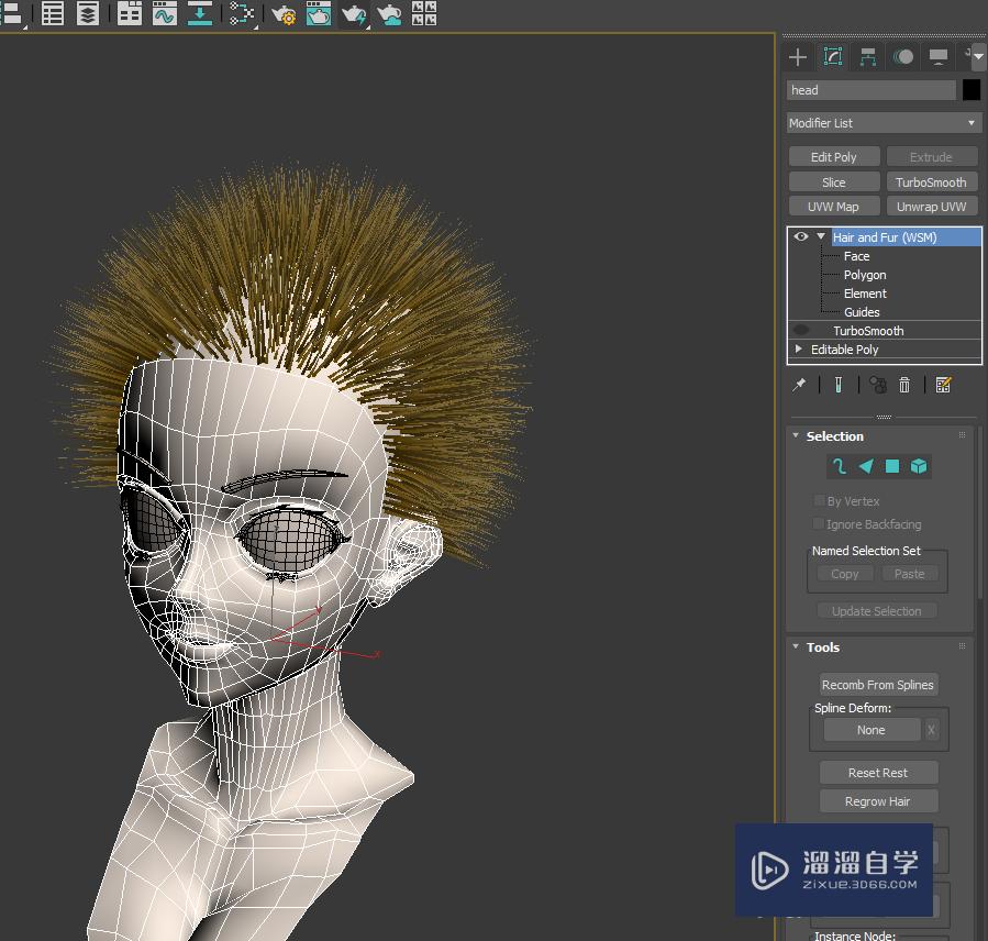 3DMax人物头发怎么做？