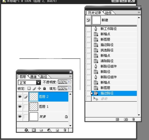 PS CS6 直线工具刚画的直线生成一个形状图层 点击其他图层，直线就不见了