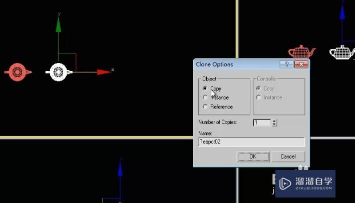 3DSMax中快速复制中关联、参考复制对比