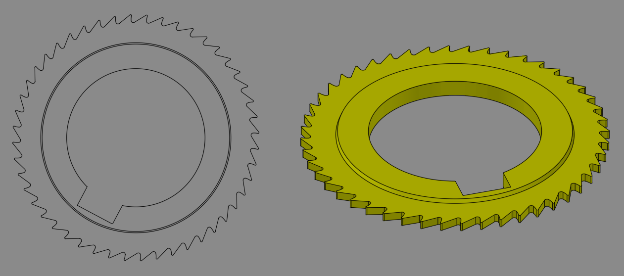 求助:这种斜齿齿轮用cad应该怎么画?