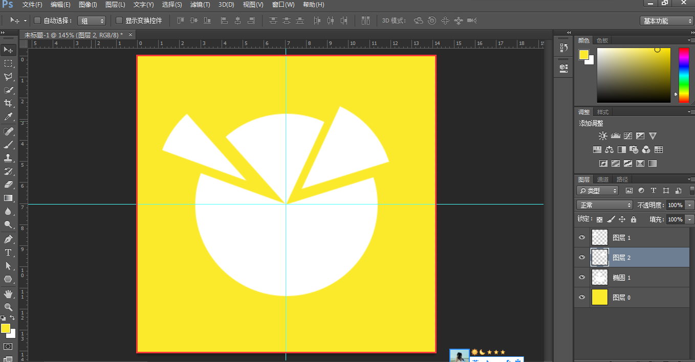 请教ps高手,这样的一个圆形切隔图怎么用ps做出来?