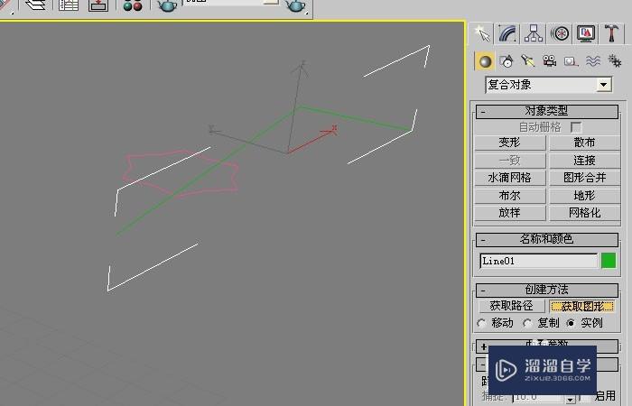 3DMax中如何把图形放样修改？