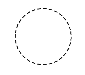 怎么用ai画虚线的圆?如下图?