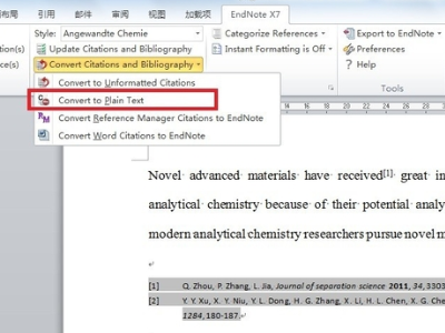 解除Word参考文献与endnote的关联后，怎样恢复关联？