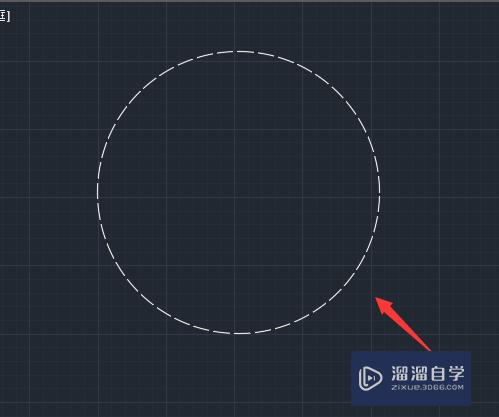 CAD如何绘制虚线圆形？