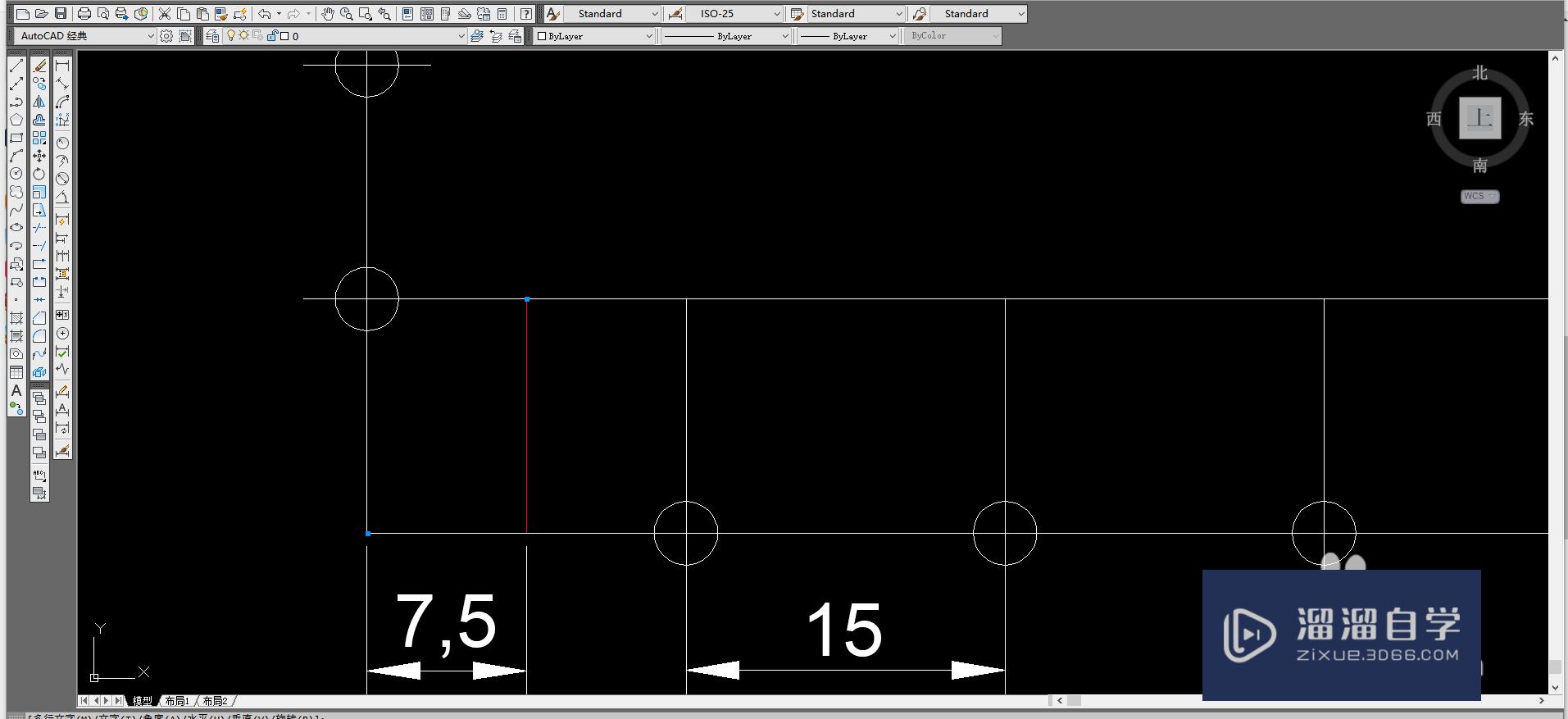 auto cad怎么画墙实例?