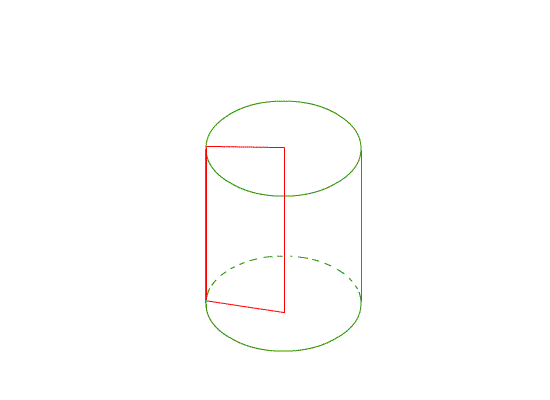 长方形旋转成圆柱图片
