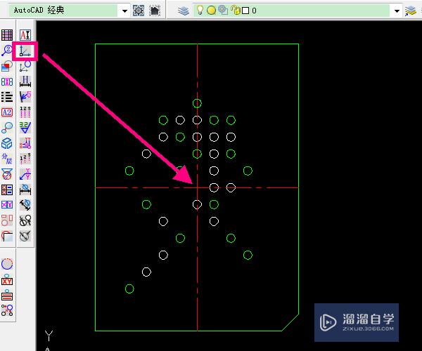 CAD怎样快速出顶针座标图？