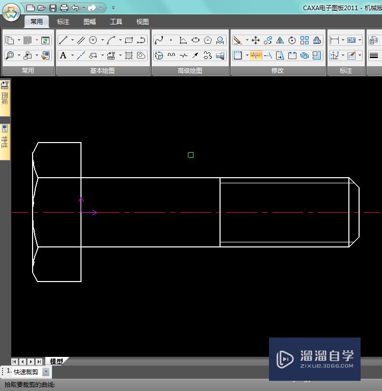 caxa(国产CAD)2011如何绘制六角头螺栓？