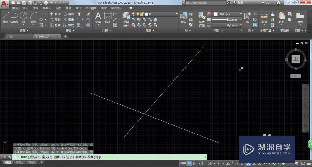 AutoCAD2019修剪命令怎么才能快速修剪多余的线？