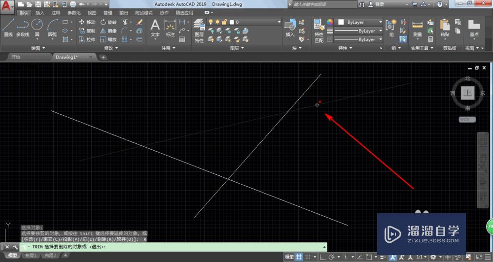 AutoCAD2019修剪命令怎么才能快速修剪多余的线？