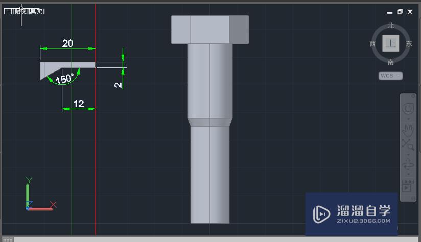 AutoCAD2015三维绘图实例：[2]金属螺栓绘制