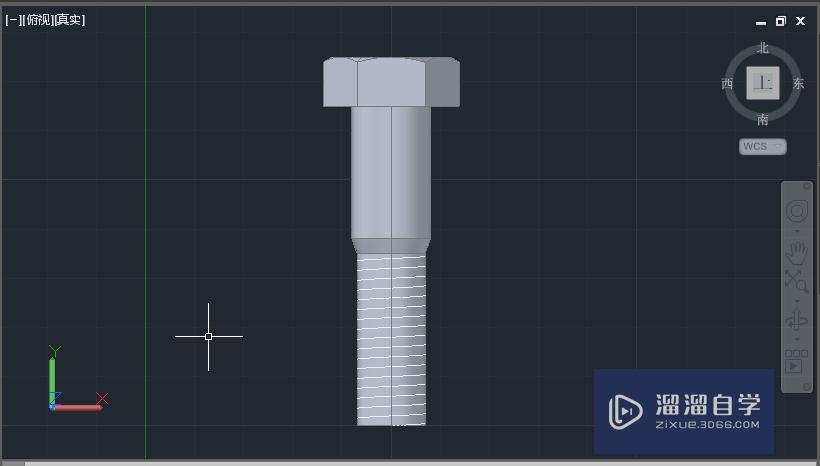 AutoCAD2015三维绘图实例：[2]金属螺栓绘制