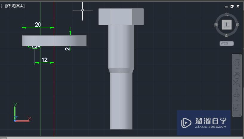 AutoCAD2015三维绘图实例：[2]金属螺栓绘制