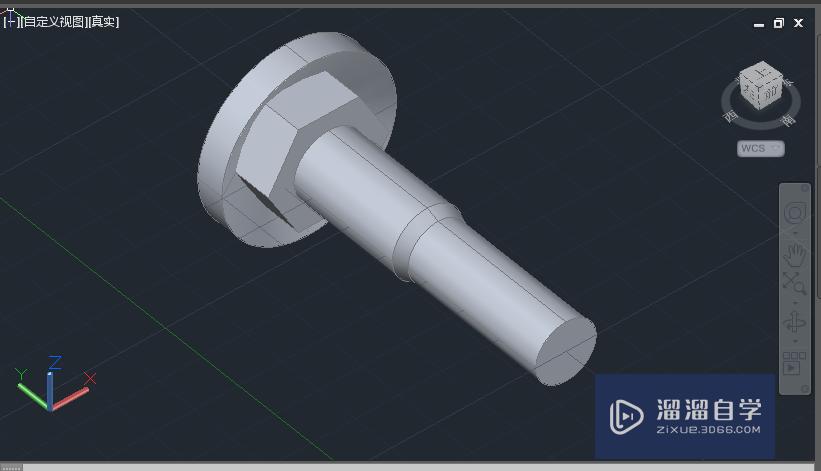 AutoCAD2015三维绘图实例：[2]金属螺栓绘制