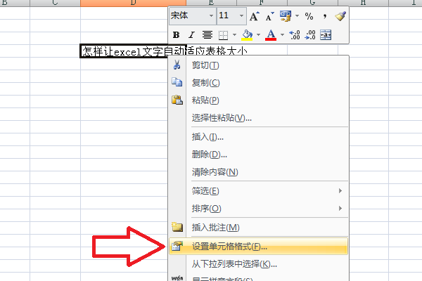 怎样让Excel文字自动适应表格大小？