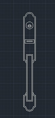 如何用CAD绘制门把手？