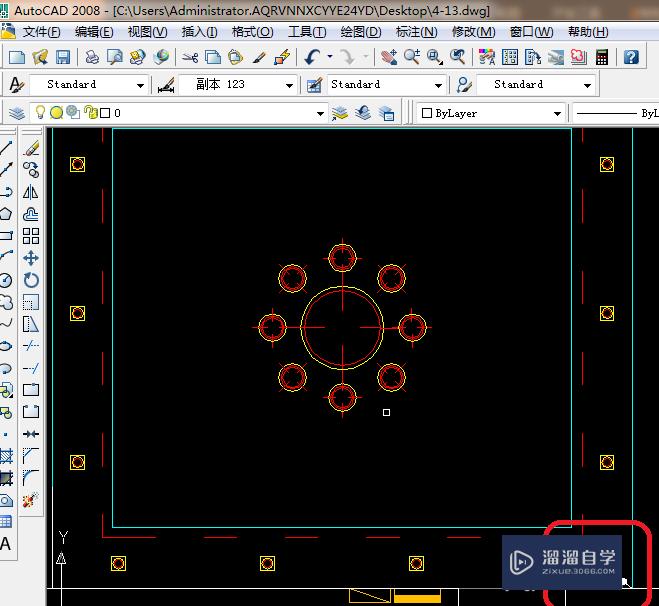 CAD 2008自学教程：[53]怎么画CAD客厅开关布置？