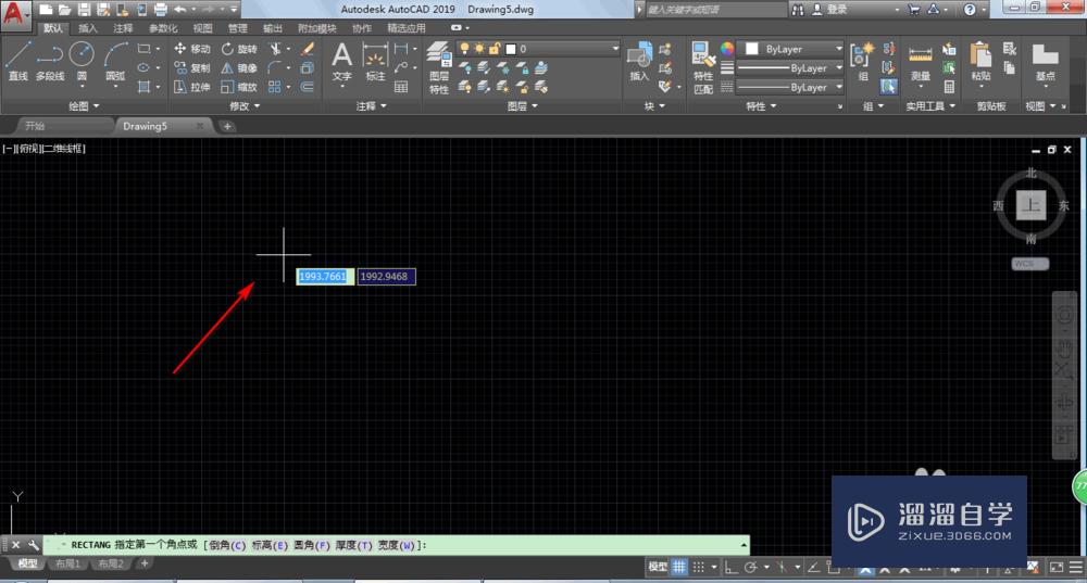 AutoCAD2019怎么画固定长度的矩形？