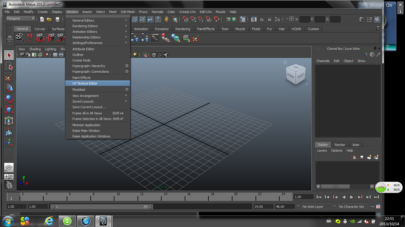 maya中如下图中的带数字的棋盘格怎么出来的检查uv是否拉伸的棋盘格