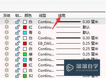 CAD如何设置图层的线宽？