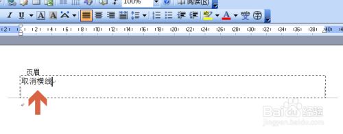 Word2003怎么把页眉下面的横线去掉？