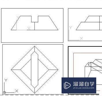 如何使CAD三维图不变复制到二维图上？