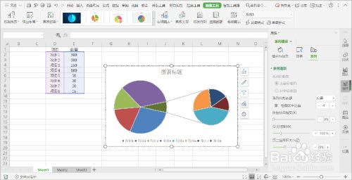 WPS做复合饼图应该怎么操作？