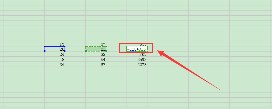 excel中兩組數字相乘怎麼算