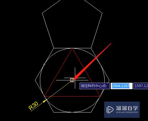 CAD怎样使用环形阵列？