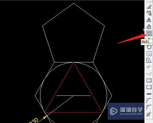 CAD怎样使用环形阵列？