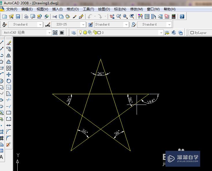 CAD 2008自学教程：[17]CAD 怎样标角度？