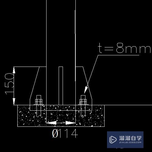 监控立杆CAD图标怎么画？