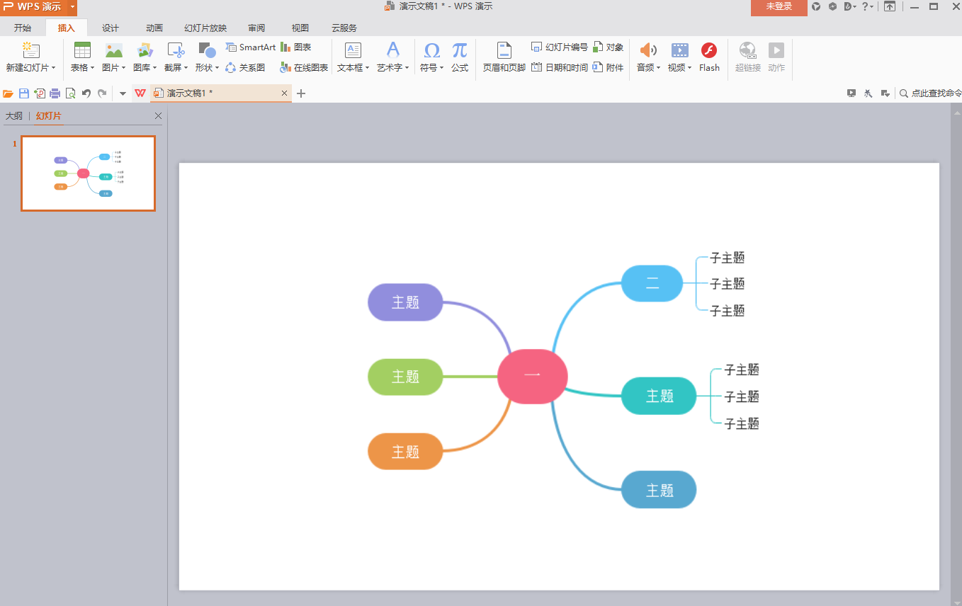 如何在ppt中画思维导图呢
