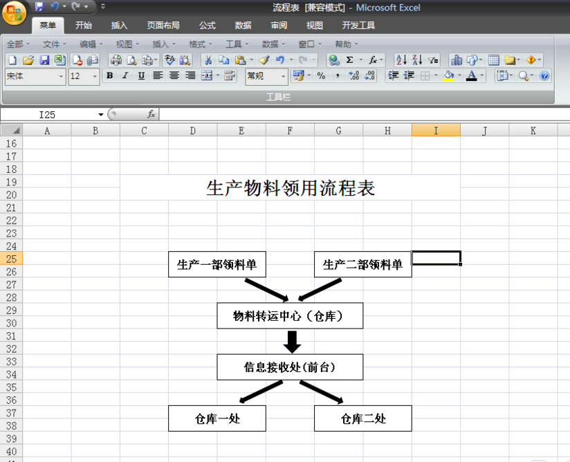 excel绘制工艺流程图图片