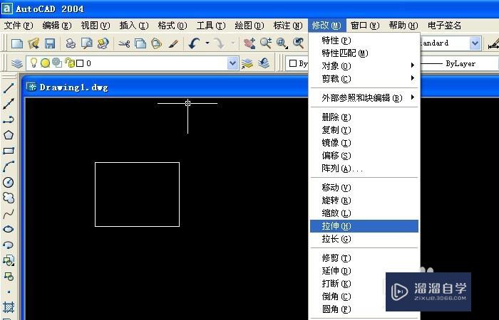 CAD中如何使用拉伸命令修改图形？