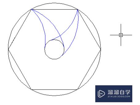 CAD中如何利用镜像、圆辅助线、旋转等命令绘制？