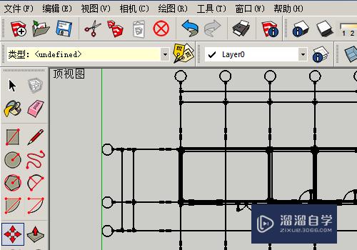 草图大师中导入的CAD怎么创建墙体？