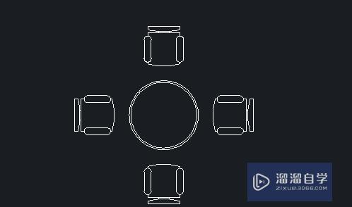 CAD如何绘制四人桌椅？