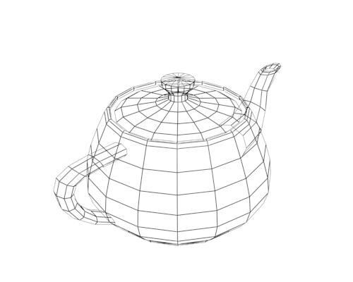 3DMax渲染白色底的黑色线框图？