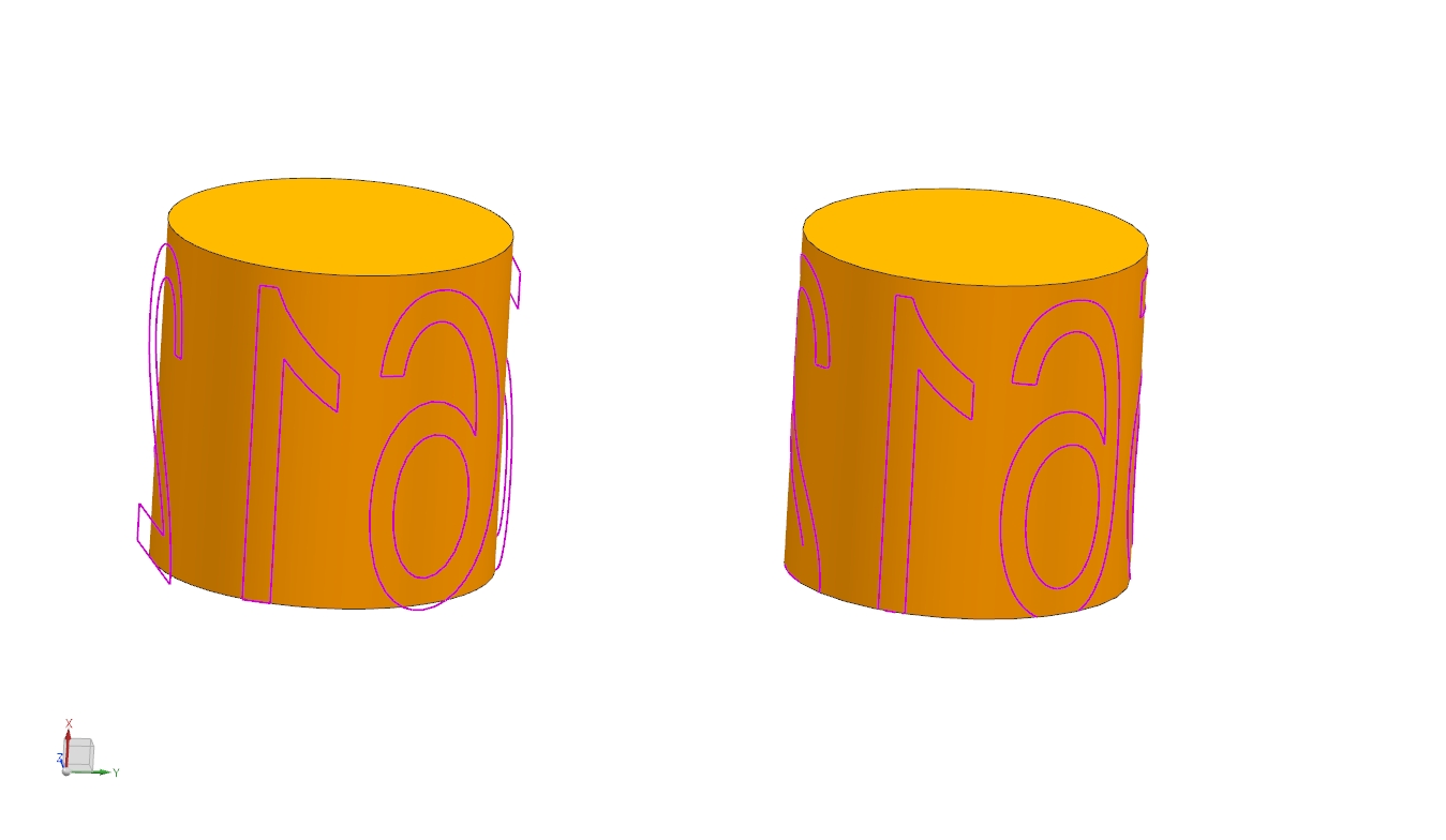 ug中怎么将曲线投影到圆柱面上并使投影后的曲线正好围绕圆柱面一周