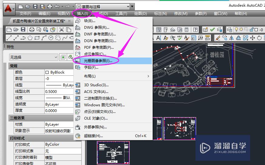 #CAD#-CAD如何插入地图作为底图？