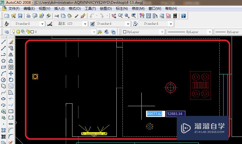 CAD 2008自学教程：[51]CAD卫生间开关布置图