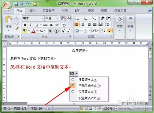 怎么在Word文档复制？